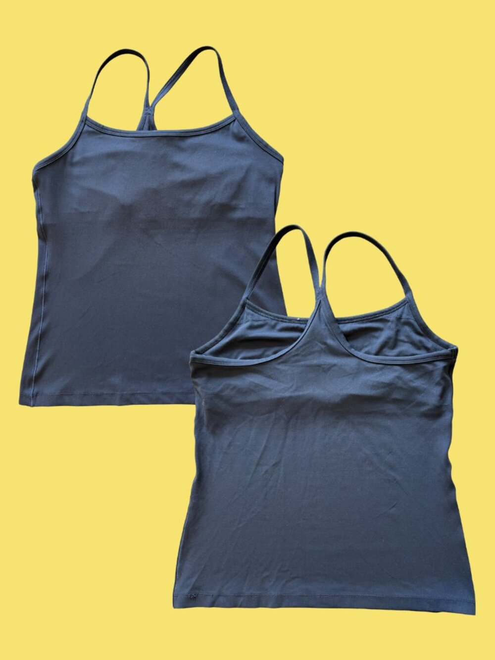 Offline by Aerie Real Me Racerback Built-In Shelf Bra Tank, Navy Blue, Size L